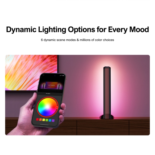 ULTIMEA 5.0ch Sound Bar for Smart TV, PC Soundbar with RGB Light, Detachable Soundbar with App Control, 180W Peak Power, Bluetooth 5.3, Apollo