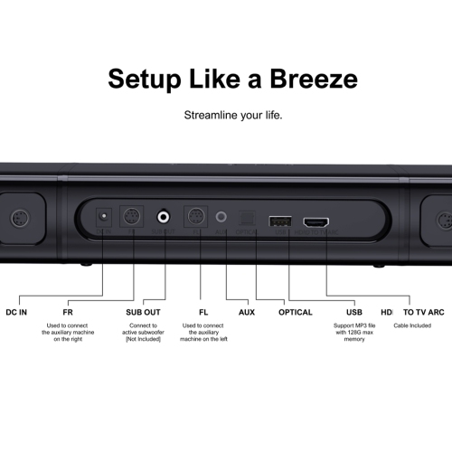 ULTIMEA Apollo S70SE - 5.0ch Detachable Sound Bar for Smart TV, PC Soundbar with RGB Light with App Control, 120W Peak Power, Bluetooth 5.3 TV Sound