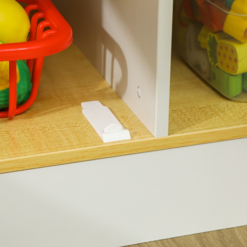 Qaba – Ensemble de cuisine pour enfants avec sons et lumières réalistes, évier, four, cuisinière, cuisine jouet pour tout-petits, cadeau pour filles,