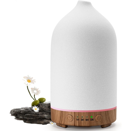 NONE  200Ml Noise Ceramic Diffuser, Sleep Sound Machine \w 20 Natural Soothing Sounds for Office, Home, Essential Oil Diffuser, 7 Color