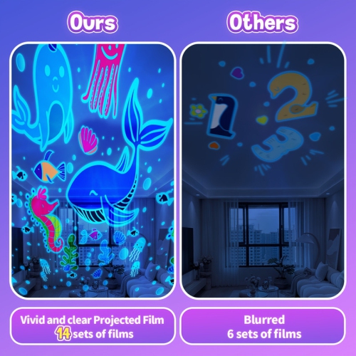 YOULIGHTS Night Light, Gift 84 Light Modes 14 Films Sound Machine, Night Light For Bedroom, 3 In 1&Remote Control, Volume Adjust