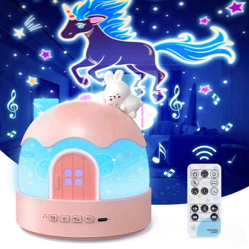 YOULIGHTS Night Light, Gift 84 Light Modes 14 Films Sound Machine, Night Light For Bedroom, 3 In 1&Remote Control, Volume Adjust