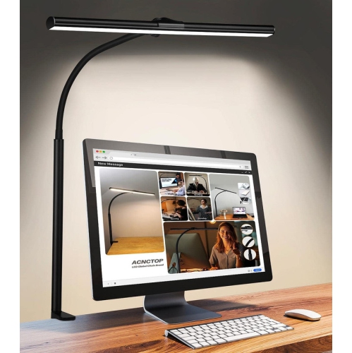 YOULIGHTS  Desk Lamp for Office Home - Eye-Caring Architect Task Lamp 25 Lighting Modes Adjustable Led Desk Lamp Flexible Gooseneck Clamp Light For