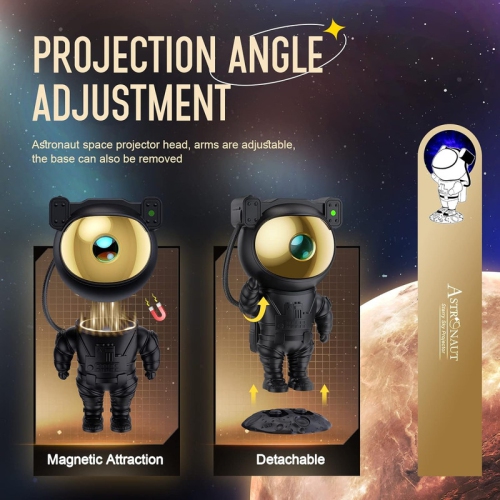 Projecteur de veilleuse YOULIGHTS - Articles tendance de Tiktok, projecteur de plafond spatial Galaxy Star Astronaut, lampes DEL pour chambre à