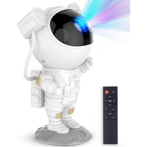 YOULIGHTS  Astronaut Star Projector Night Light - Space Buddy Projector, Galaxy Starry Nebula Ceiling Projection Lamp \w Timer And 360°Adjustable