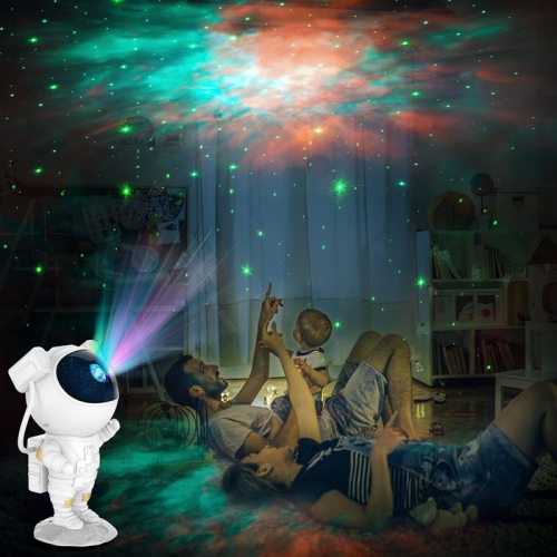 Veilleuse projecteur d'étoile astronaute de YOULIGHTS - Projecteur Space Buddy, lampe de plafond à nébuleuse galactique avec minuterie réglable à