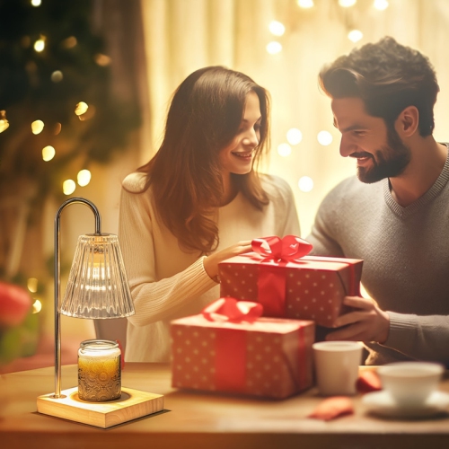 YOULIGHTSA Romatherapy candle lamp, electronic aromatherapy lamp, Mother's Day gift, bedroom home decoration, adjustable brightness aromatherapy wax