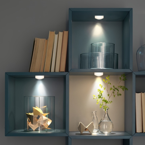 12 Pack Puck Lights, 16 Color Changeable LED Lights, Cabinet Lights, Battery Powered Lights with Dimmer and Timer