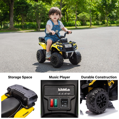 VOLTZ TOYS Explorer Quad UTV Ride-On Car Toy for Kids with 6V Battery, LED Lights, Music Player, Suspension, Battery Powered Electric Vehicle Kids