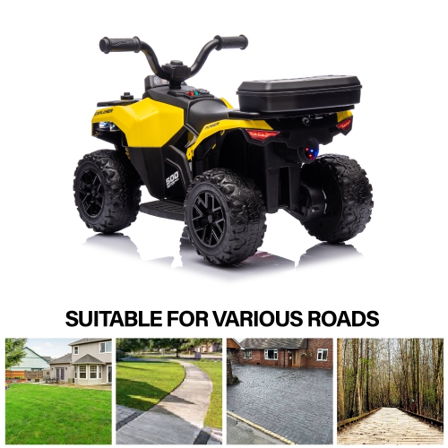 VOLTZ TOYS Explorer Quad UTV Ride-On Car Toy for Kids with 6V Battery, LED Lights, Music Player, Suspension, Battery Powered Electric Vehicle Kids