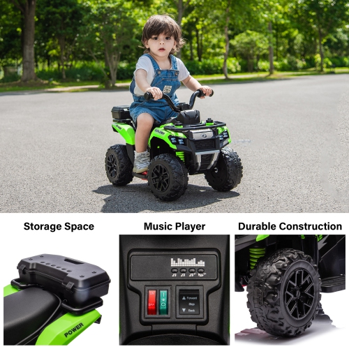 VOLTZ TOYS Explorer Quad UTV Ride-On Car Toy for Kids with 6V Battery, LED Lights, Music Player, Suspension, Battery Powered Electric Vehicle Kids