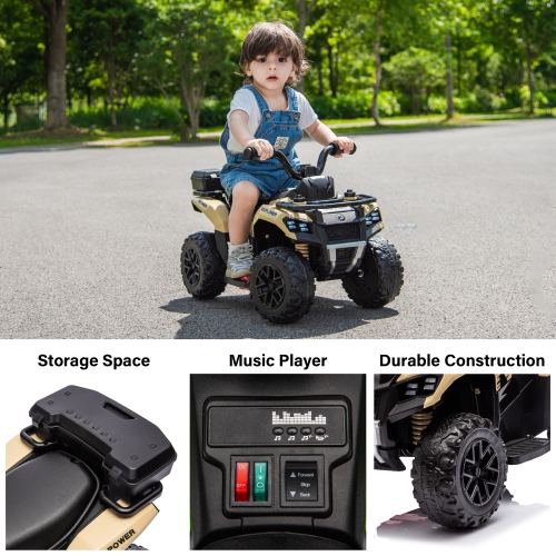 VOLTZ TOYS Explorer Quad UTV Ride-On Car Toy for Kids with 6V Battery, LED Lights, Music Player, Suspension, Battery Powered Electric Vehicle Kids