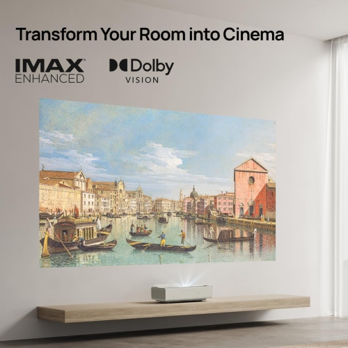 XGIMI AURA 2 Native 4K Laser Ultra Short Throw Projector for Home Theatre, w/ Speaker, Movies/Gaming, up to 150'' Screen, Projector Television, IMAX