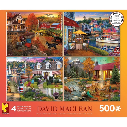 CEACO  - 4 In 1 Multipack - David Maclean - (4) 500 Piece Jigsaw Puzzle