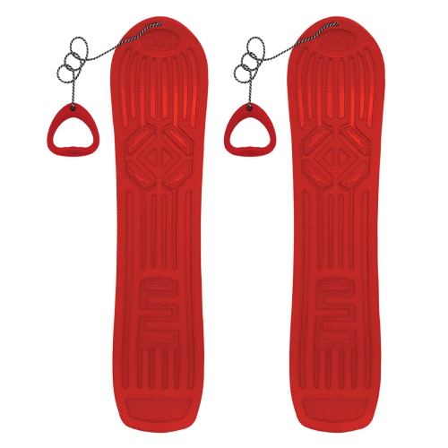 WHAM-O  Snowboard 105, 41" Single Rider Snow Board for Beginners, Heavy Duty Tow Leash & Blue - 2 Pack In Red