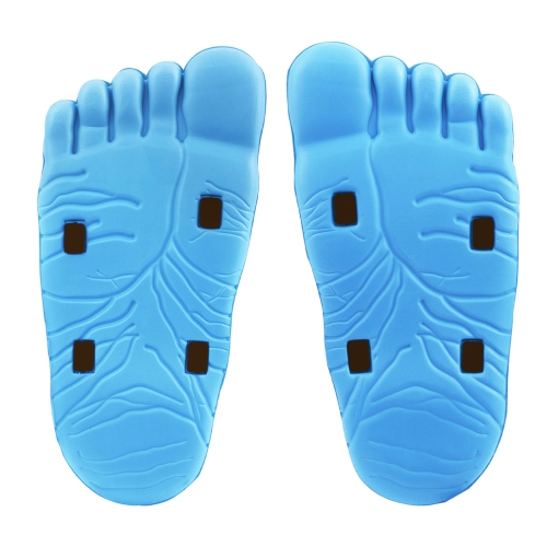 WHAM-O – Chaussures à neige géantes en forme de Yeti, pieds ajustables, imprimé animal, pieds d'hiver, pattes de neige Yeti – Bleu