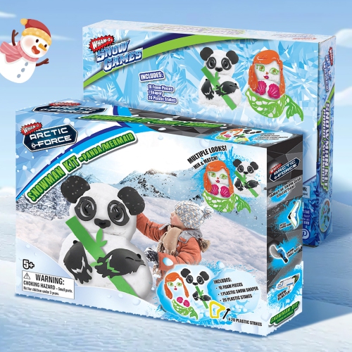 Wham-O Snowman DIY Craft Kit, Creative Snowman Decorating Kit for Kids - Panda / Mermaid