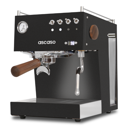 Ascaso Steel UNO PID Versatile Single Thermoblock Home Espresso Machine with Manual Frother 120V - Black