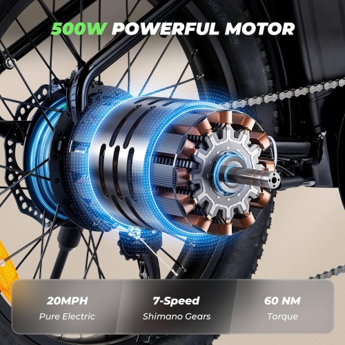 isinwheel U7 Adults Electric Cargo Bike - Black