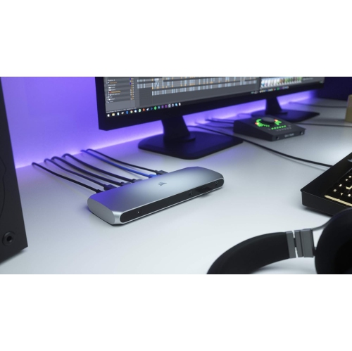 Corsair TBT100 Thunderbolt 3 Dock – 85W Charging, Dual 4k 60Hz Support, 2X HDMI, 40Gb/s,USB-C Gen 2 x2, USB-A 3.1 (7.5W) x2, Gigabit Ethernet