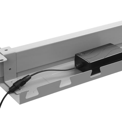 Desky Single Sit-Stand Desk - 47.2" White Top Single Motor Up To 48.4 Inch Lift 176 Lb Capacity, Space Grey Frame