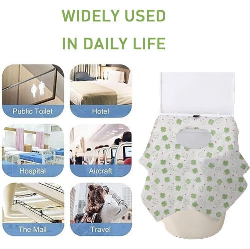 Disposable Toilet Seat Covers for Travel - Portable, Full Coverage, Non-Woven Fabric, Waterproof & thicken paper toilet pads covers
