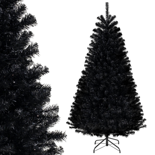 Costway 6 FT Halloween Tree Artificial Decoration Tree with 758 Branch Tips 6 Lighting Modes