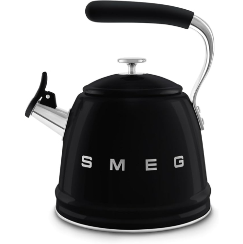 SMEG  - Retro Stovetop Whistling Kettle – 2.5Q (Black)