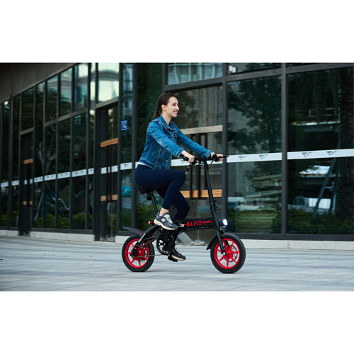 GoPowerBike GoBlitz Foldable Electric City Bike- Black