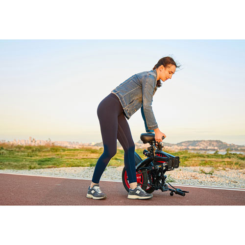 GoPowerBike GoBlitz Foldable Electric City Bike- Black