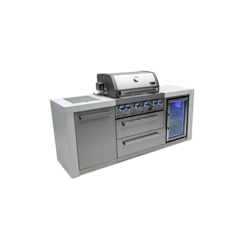 Mont Alpi 400 Deluxe Island with a Fridge Cabinet - Marine Grade Stainless Steel