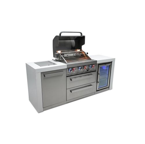 Mont Alpi 400 Deluxe Island with a Fridge Cabinet - Marine Grade Stainless Steel