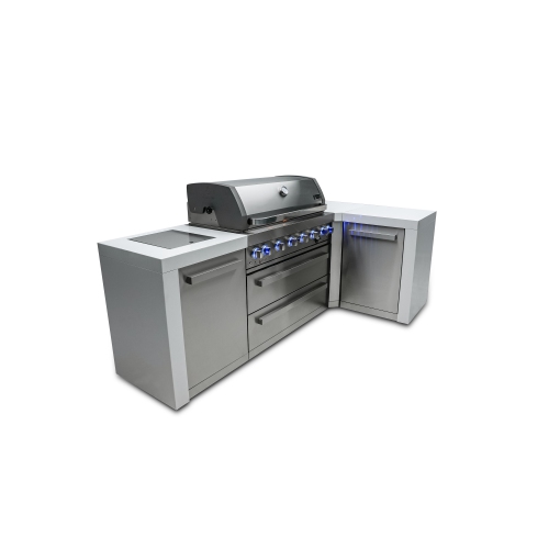 Mont Alpi 805 Deluxe Island with a 90 Degree Corner - Marine Grade Stainless Steel