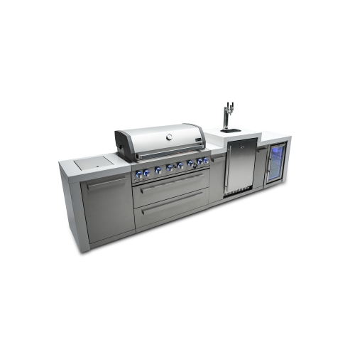 Îlot de luxe Mont Alpi 805 avec Kegerator et armoire réfrigérateur - Acier inoxydable de qualité marine