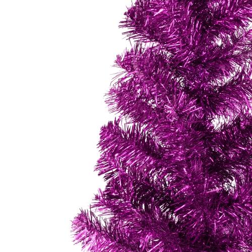 Artificial Tinsel Christmas Tree - 3' - Purple - Unlit