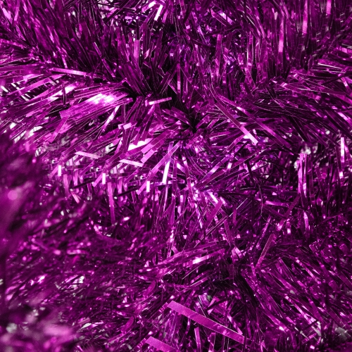Artificial Tinsel Christmas Tree - 3' - Purple - Unlit