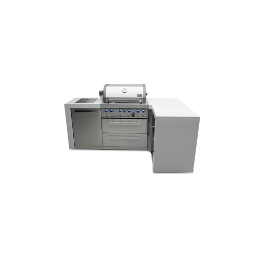 MONT ALPI  400 Deluxe Island With A 90 Degree Corner - Marine Grade Stainless Steel