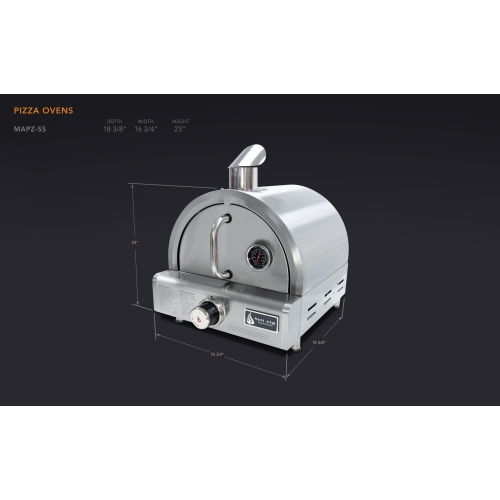 Mont Alpi Portable Pizza Oven - Stainless Steel - Stainless Steel