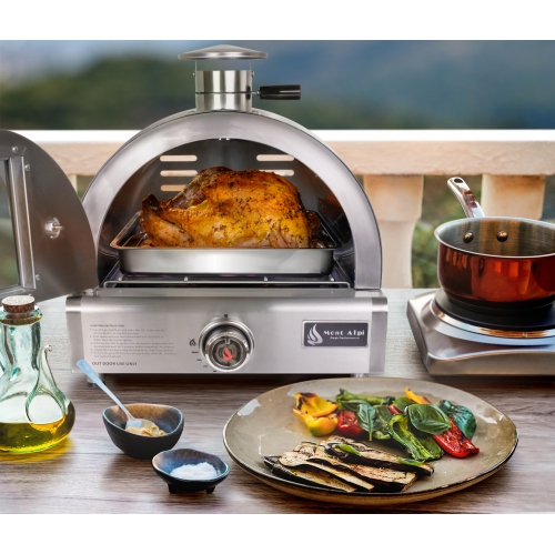 Mont Alpi Portable Pizza Oven - Stainless Steel - Stainless Steel