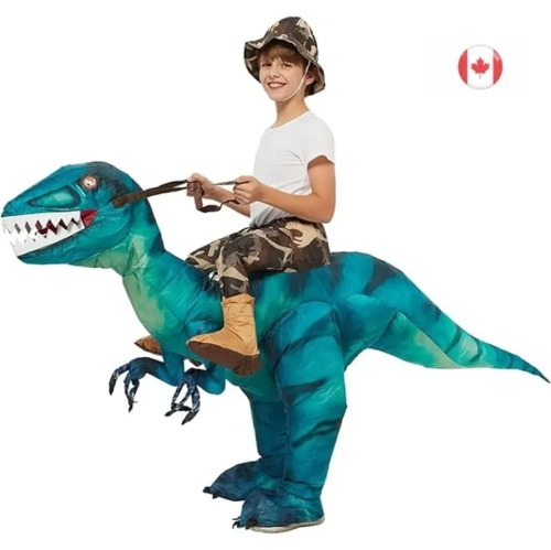 Inflatable Dinosaur Costume for Kids – Blow Up Halloween Dinosaur Costume, Fun Inflatable Outfit for Parties