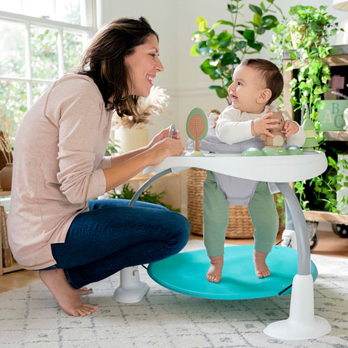 Ingenuity Spring & Sprout 2-in-1 Activity Jumper & Table - Forest