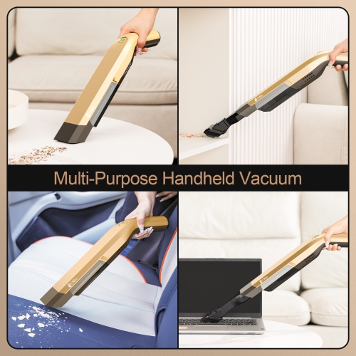 Aspirateur à main sans fil H7, aspirateur de voiture avec moteur sans balais et aspiration de 20 kPa, 1.2 lb léger, mini aspirateur mince pour