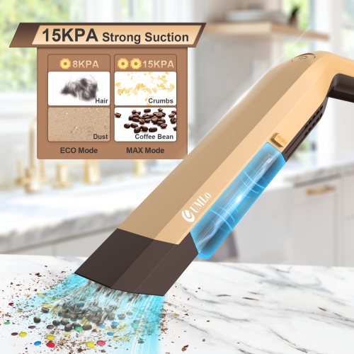 Aspirateur à main sans fil H7, aspirateur de voiture avec moteur sans balais et aspiration de 20 kPa, 1.2 lb léger, mini aspirateur mince pour