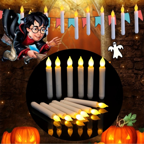 LED simulated candle lights, remote control flameless electronic candles, tapered candle lights