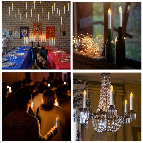 LED simulated candle lights, remote control flameless electronic candles, tapered candle lights