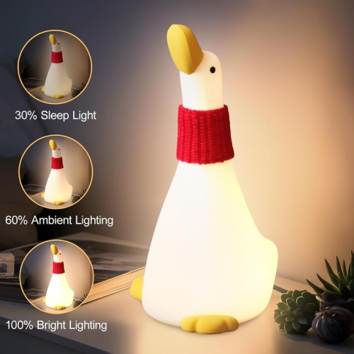 Duck Night Light,3 Level Dimmable Nursery Nightlight,Silicone Baby Night Light,Rechargeable Bedside Touch Lamp for Breastfeeding Toddler Baby Kids