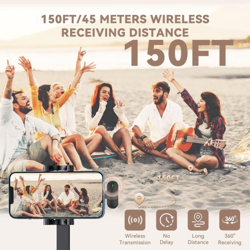 Wireless Lavalier Microphone,Mini Microphones for iPhone Android Camera,2.4G Ultra-Low Delay Lapel Mic-3 in 1 Microphone for Recording,YouTube,TikTok