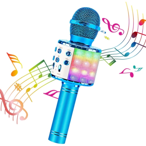 YOULIGHTS  4 In 1 Handheld Karaoke Microphone, Portable Karaoke System \w Speaker, Karaoke Machine Home Ktv Player \w Record Function for Android &