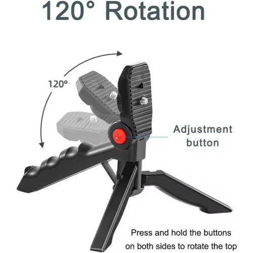 1pc - Compact Vlogging Kit with LED Light and Microphone | Pistol Grip Tripod for Stable Recording | Ideal for YouTube, TikTok Videos | Compatible