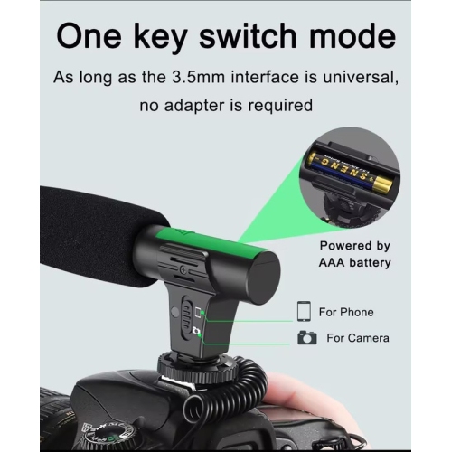 1pc - Compact Vlogging Kit with LED Light and Microphone | Pistol Grip Tripod for Stable Recording | Ideal for YouTube, TikTok Videos | Compatible